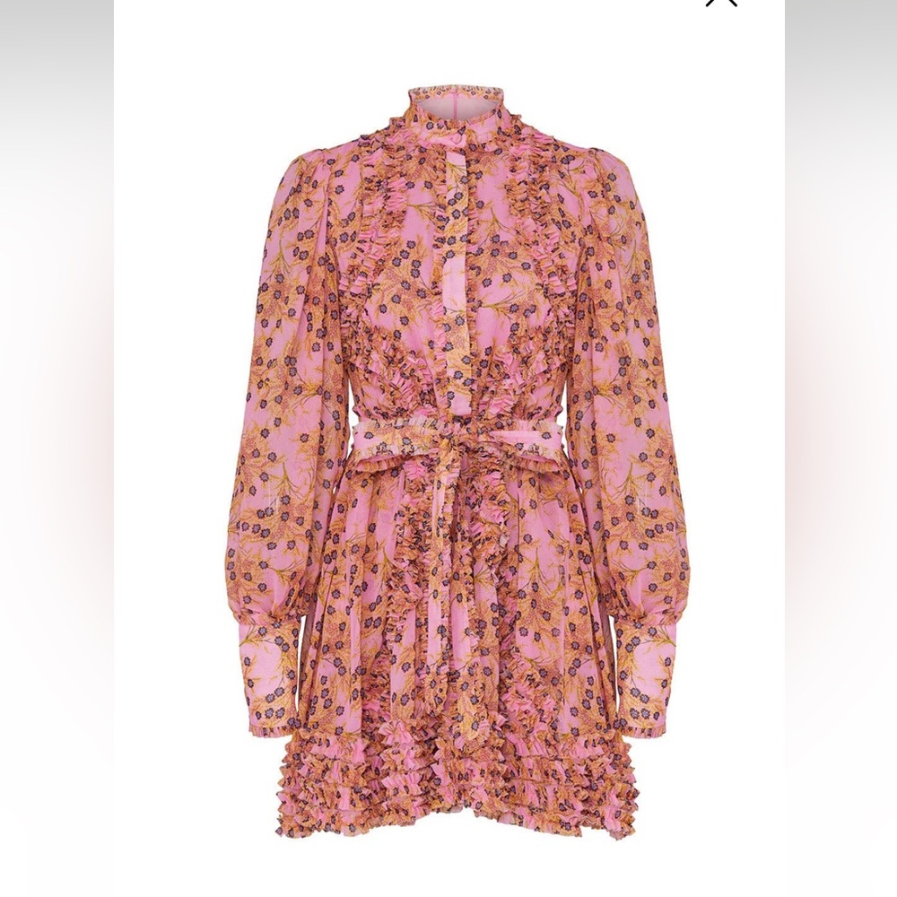 ALEXIS Karina Pink Floral Dress Size L Large - Pink
With Purple Flowers